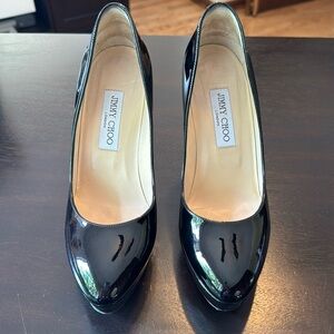 Jimmy Choo patent leather platform pump